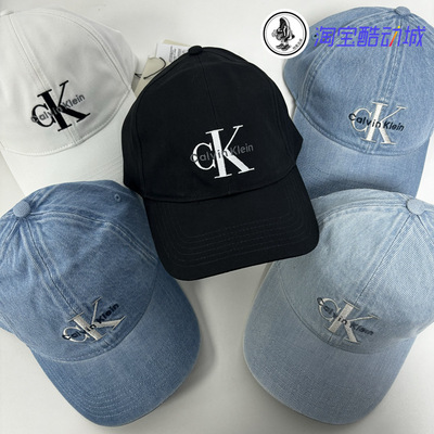 CalvinKlein经典刺绣logo棒球帽