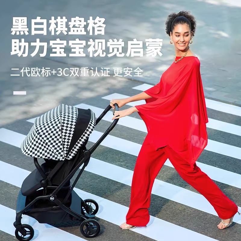 婴儿推车四轮可坐可躺轻便折叠