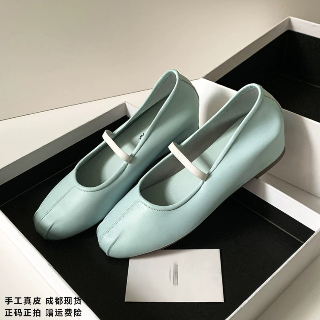 L'avance羊皮纯皮芭蕾鞋2026新高品质女鞋巨舒适通勤单鞋玛丽珍鞋