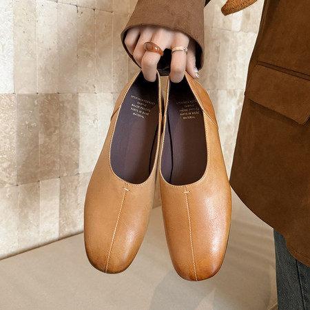 l'avance头层牛皮显瘦小皮鞋2026款女法式复古买手店平底单鞋子1c,女鞋,深口单鞋,淘宝优惠券,粉丝福利购,淘宝优惠卷