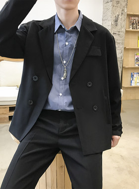 薄款港风韩版宽松复古学生小西服