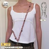 SoftServe柔软供应 彩球麻花 枣泥芝麻手机链挂绳斜挎可背夹片