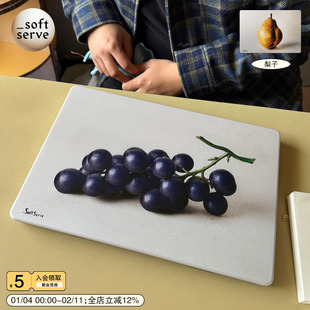 SoftServe柔软供应《梨子葡萄》MacBook笔记本苹果电脑pc保护壳透明ProAir全包散热壳保护套防摔13/14/16英寸