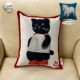 SoftServe柔软供应 色织长方形猫狗抱枕靠垫套 有点倔与再想想