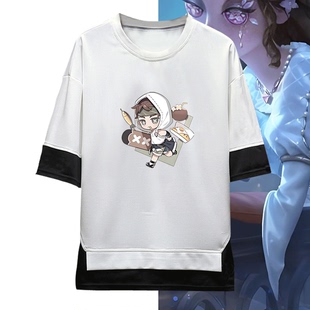 第五人格游戏周边庄园医生盲女园丁慈善家可定制夏短袖T恤假两件