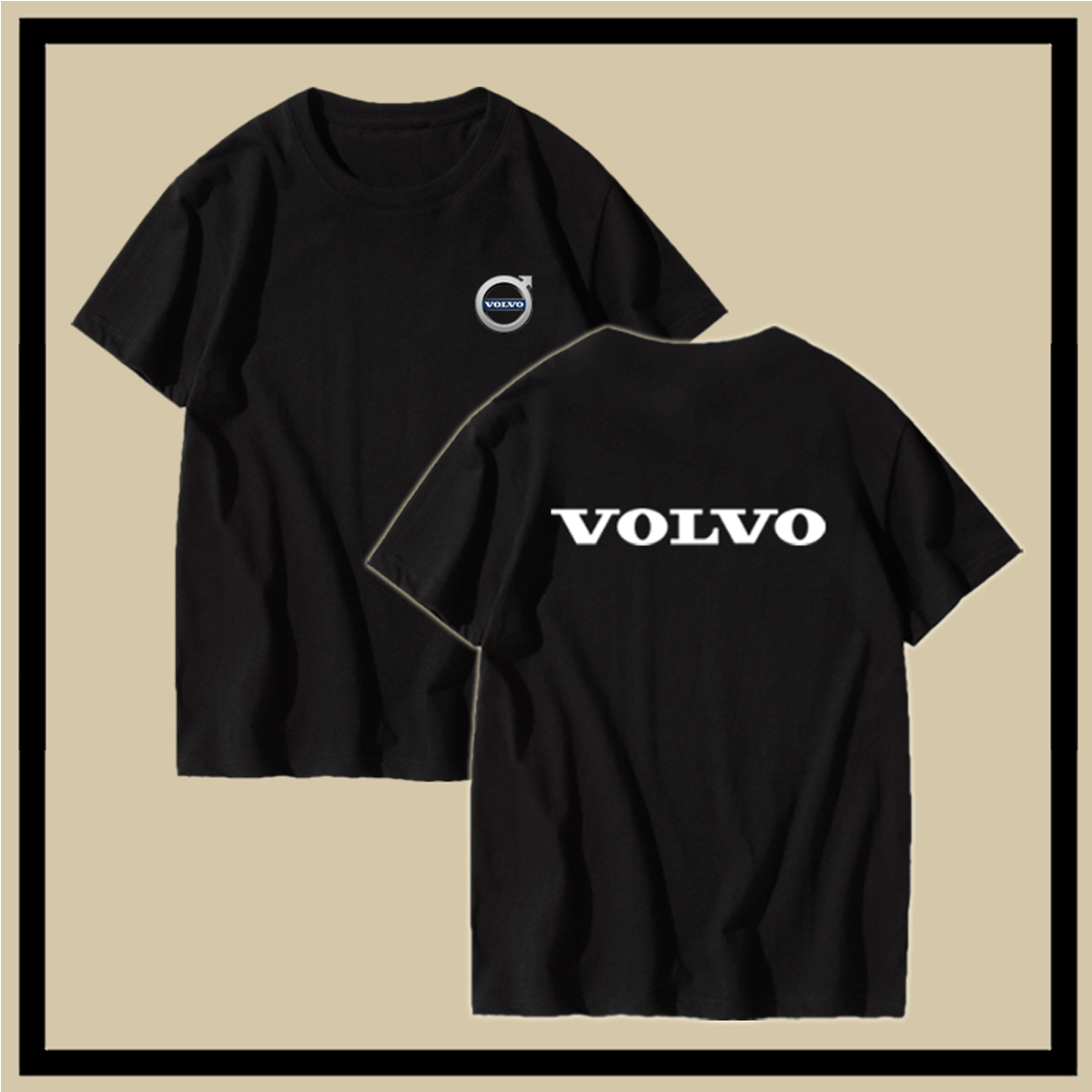 沃尔沃Volvo汽车可定制4S店工作服装车友会男女纯棉定制短袖T恤衫