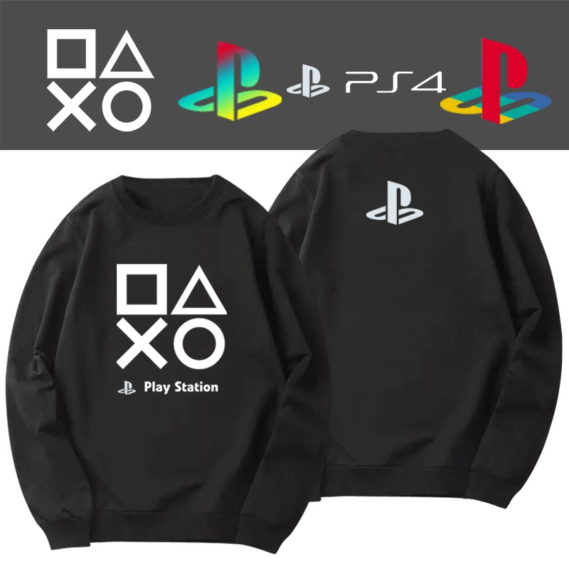 playstation索尼PS游戏机ps4经典周边男女学生休闲套头服圆领卫衣