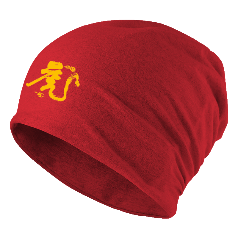 2022新年虎年本命年红色男女老虎公司年会活动春节加绒头巾包头帽