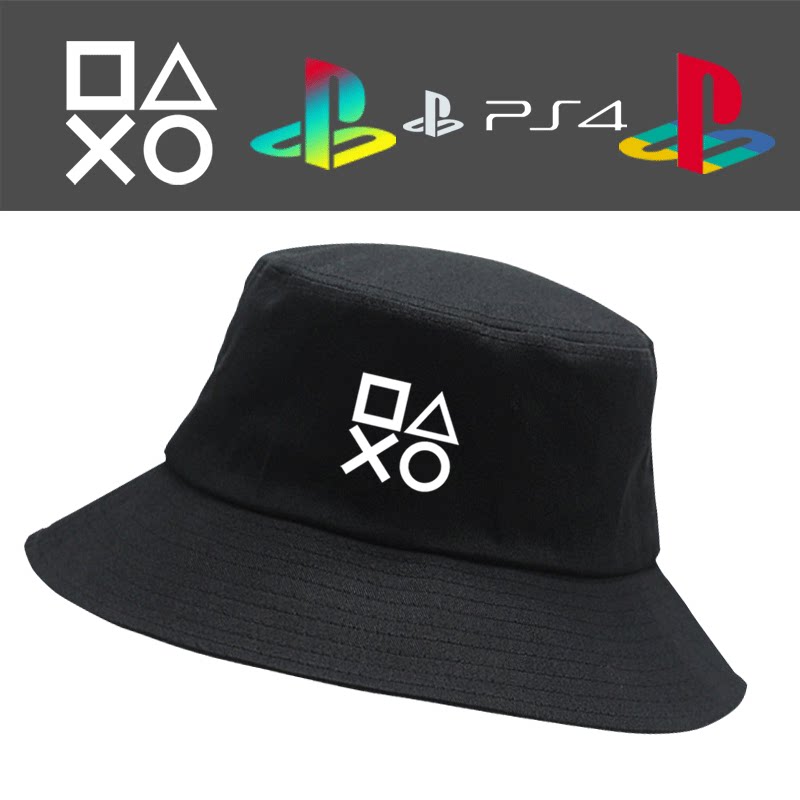 playstation索尼PS游戏机ps4经典周边男女款学生休闲盆帽子渔夫帽