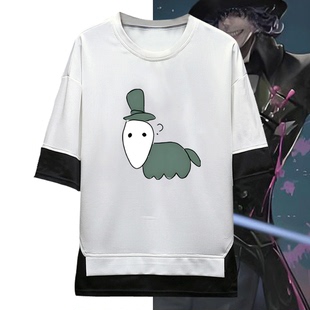 鸡块狗第五人格杰克周边二次元男女情侣可定制休闲短袖T恤假两件