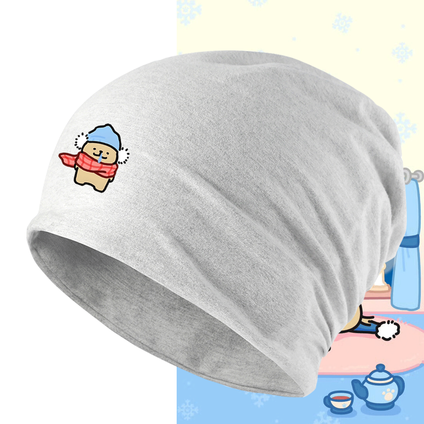 情侣可定制头巾帽堆堆帽包头帽