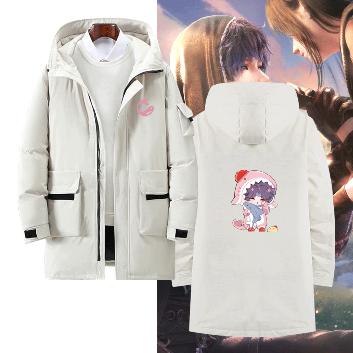 男女二次元休闲百搭可定制羽绒服