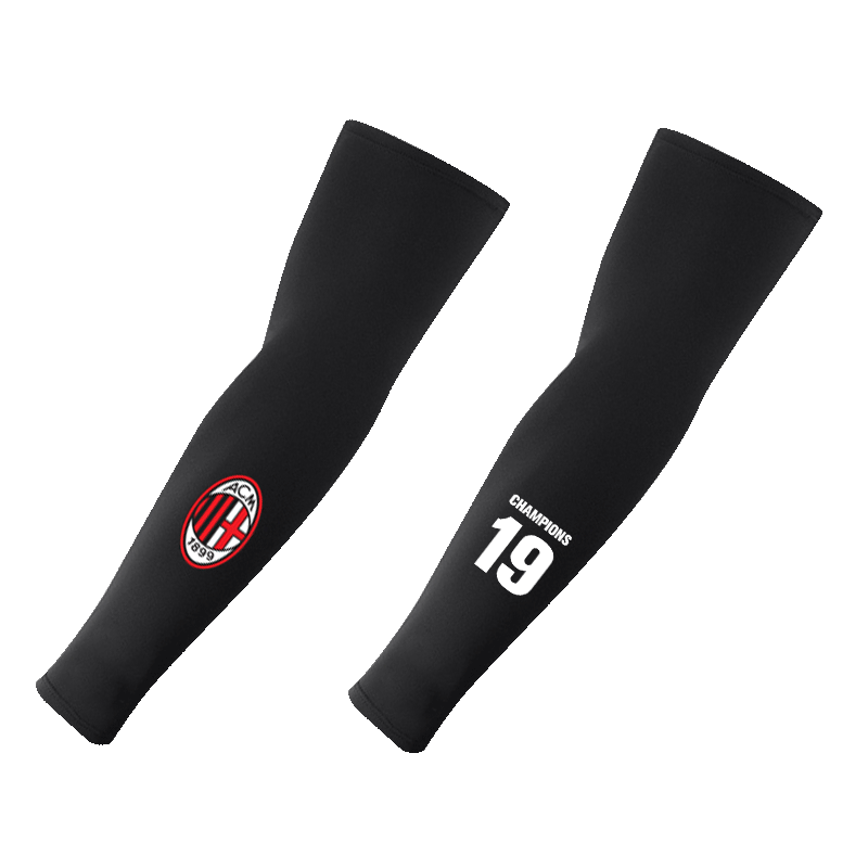 AC米兰队2022意甲夺冠19冠纪念伊布放晒冰袖男女休闲定制防晒冰袖