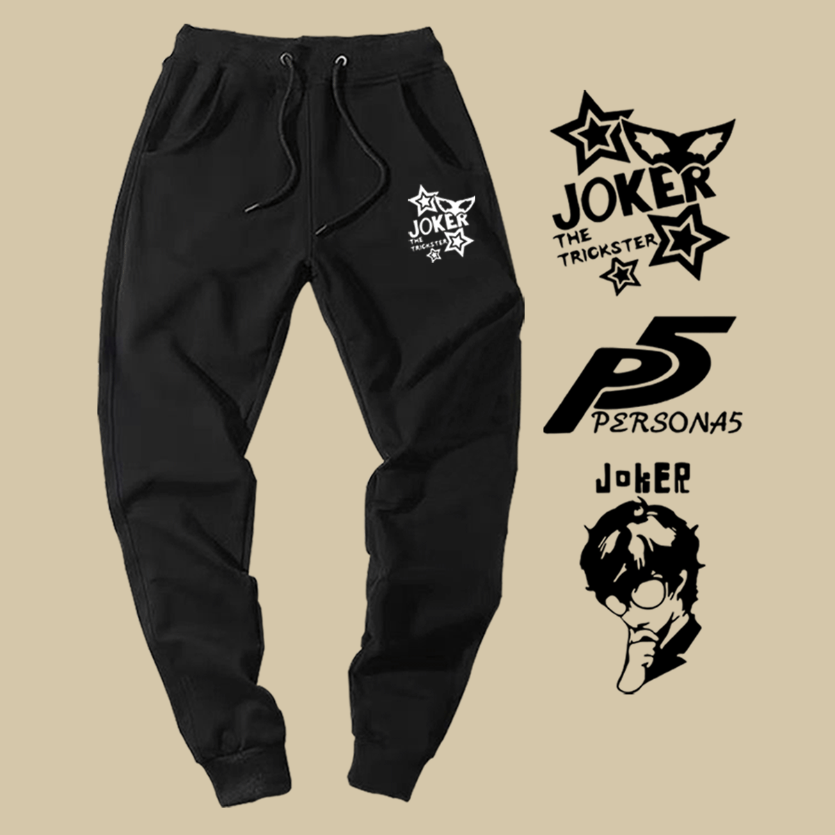 女神异闻录5男女款夏季卡通动漫周边二次元休闲款运动卫裤子长裤