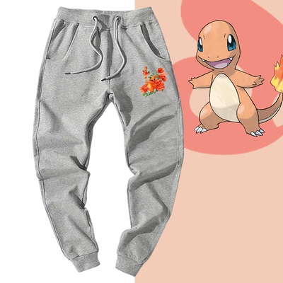 动漫男女情侣休闲百搭束口长裤