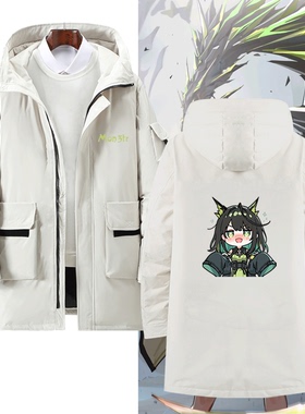 Mon3tr 凯尔希明日游戏方舟周边潮可爱男女冬可定制中长款羽绒服