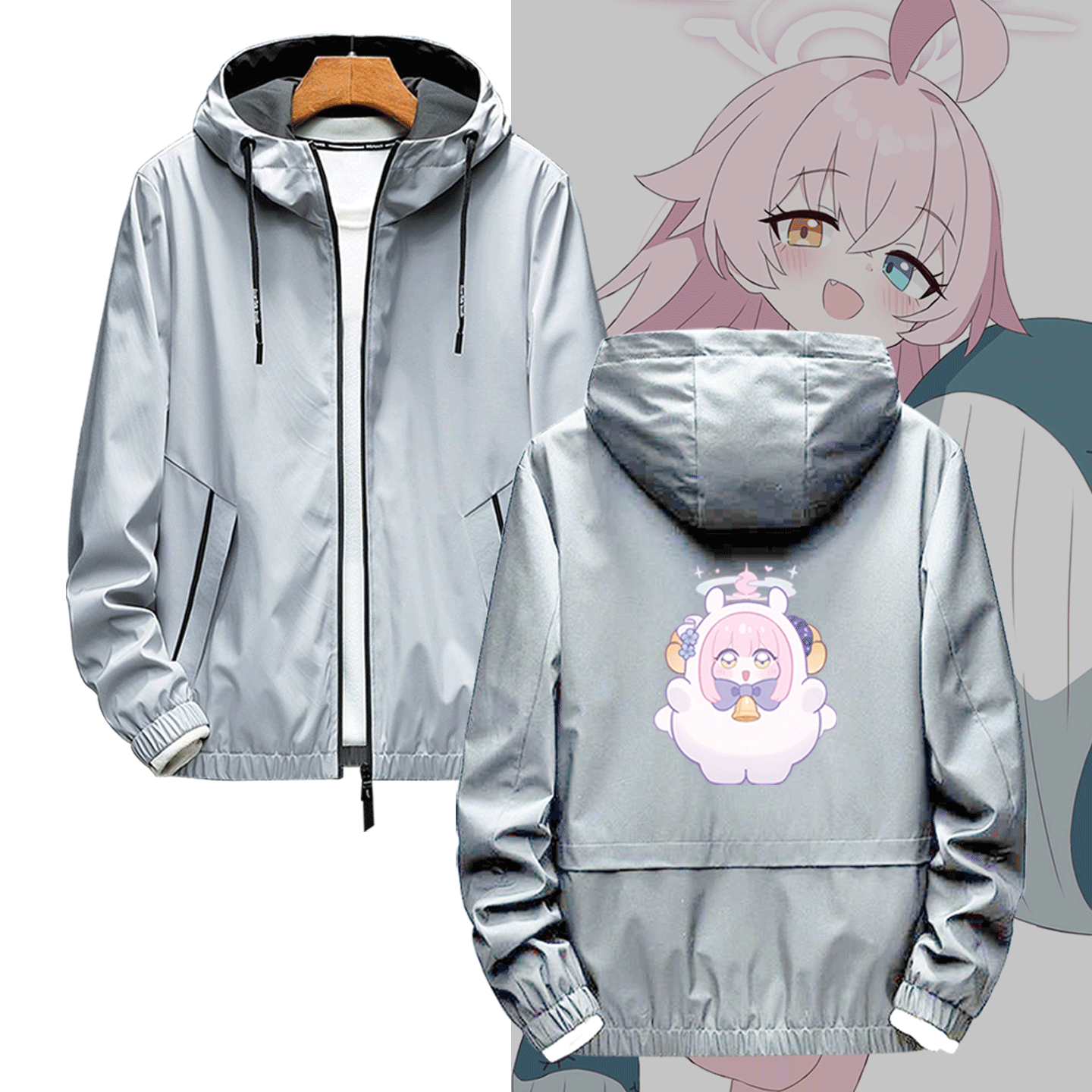 男女情侣可定制休闲带帽夹克外套