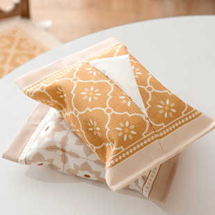 橘颂系列纸抽套布艺纸巾盒ins装饰纸巾套罩办公室家用客厅车载