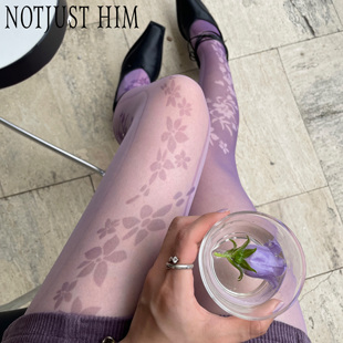 迷蝶 袜夏季 花瓣丝袜千禧风格 连裤 复古显瘦薄款 花筏NOTJUSTHIM