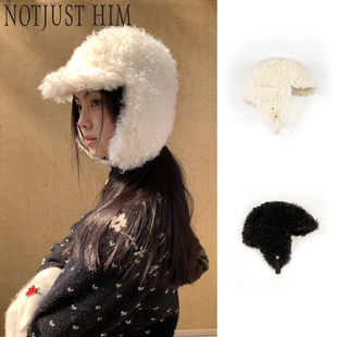 花筏NOTJUSTHIM 毛绒护耳帽飞行帽
