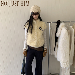 毛绒马甲 黄色高领短袖 花筏NOTJUSTHIM 百利甜酒