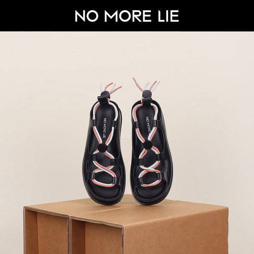直述NOMORELIE25春夏厚底交叉带勃肯凉鞋勃肯拖鞋艺术户外山系