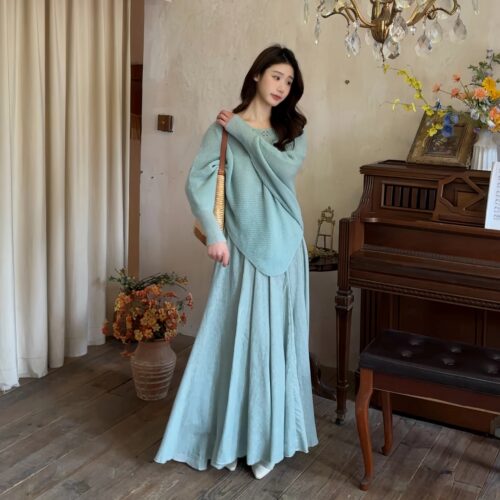 2025新款春夏针织上衣半身裙女