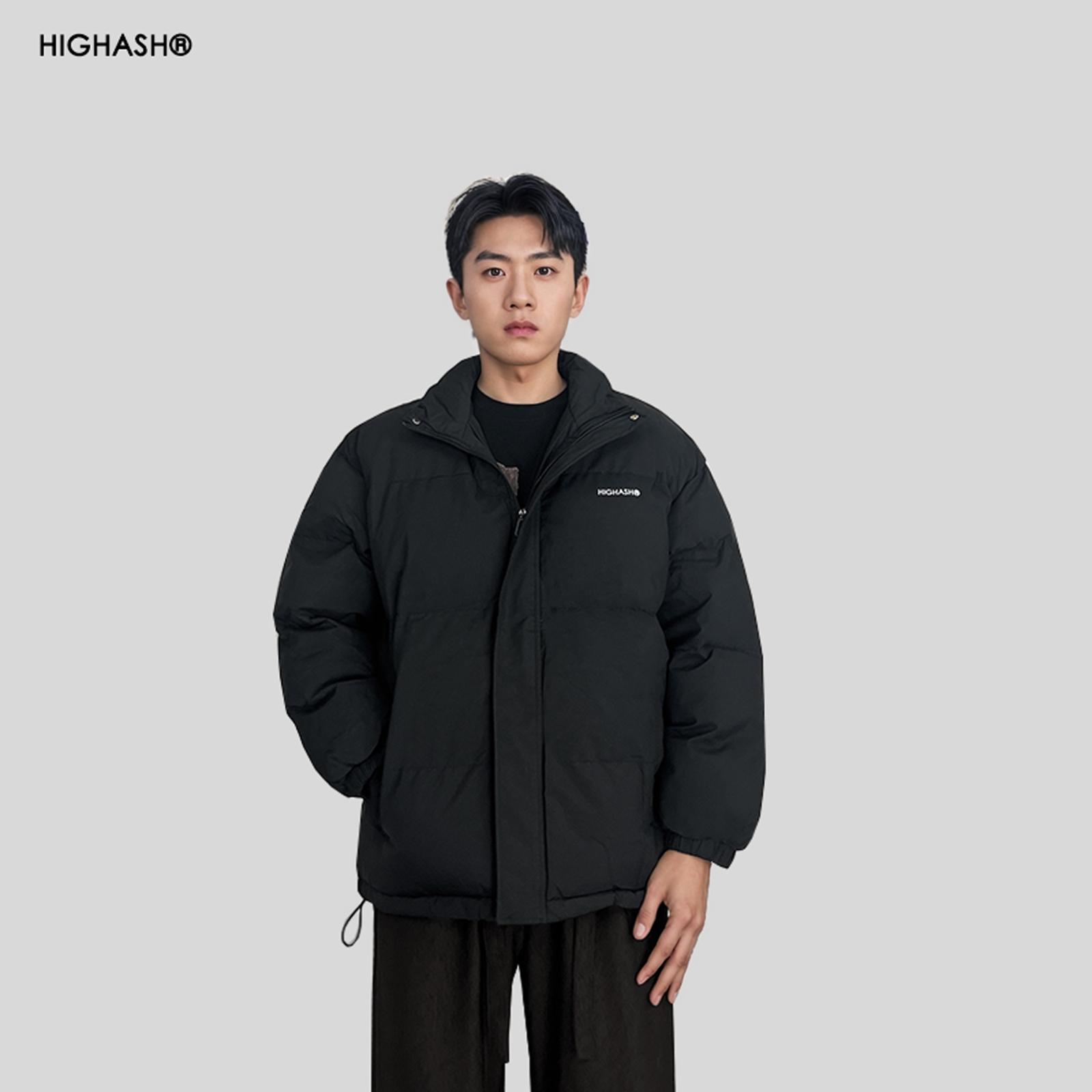 加厚冬季黑色面包棉服