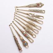 掏耳勺挖纯真黄铜耳扒采耳大号工具创意手工钥匙扣配件男女礼品