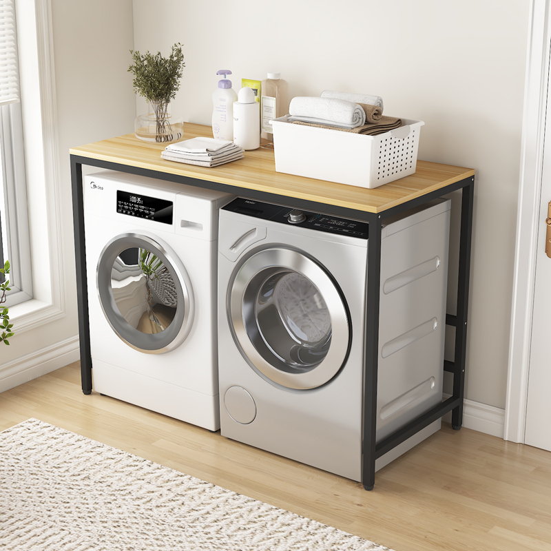 滚筒双洗衣机置物架浴室储物架落地上方一体收纳架收纳神器阳台架