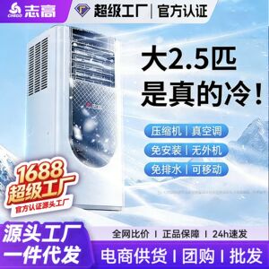 志高移动空调单冷暖一体机无外机免安装家用出租屋制冷小冷暖两用