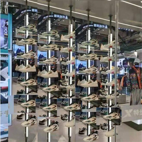 新款鞋店带灯发光男女鞋架