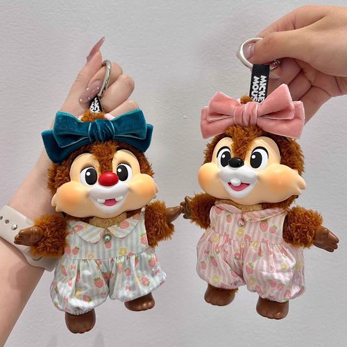 蒂蒂奇奇衣服着替装可爱套装米奇家族盲盒搪胶挂件娃衣布鲁托衣服