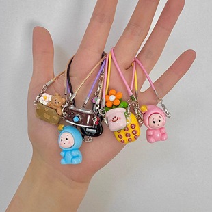 拉布布娃衣配件labubu前方高能一二三代通用挂件可爱迷你杯子相机