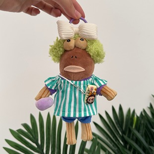 比奇堡居民们娃衣可爱条纹裙子蝴蝶结假发酷酷鱼躺平鱼丑萌套装