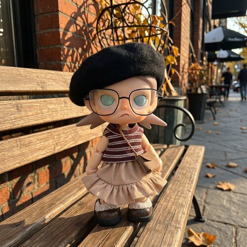 zsiga娃衣1/8分BJD可动人偶20厘米molly嘎子姐衣服贝雷帽裙子套装