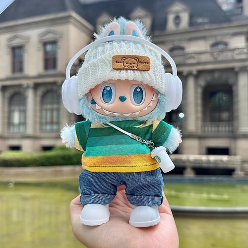 labubu娃衣圣诞一二三代前方高能搪胶3.0希望平静17cm拉布布衣服