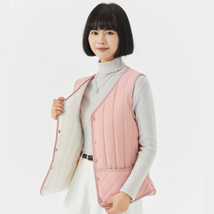 保暖背心妈妈大码 羽绒棉马甲女加绒加厚内胆短款 坎肩 新款 2025冬季