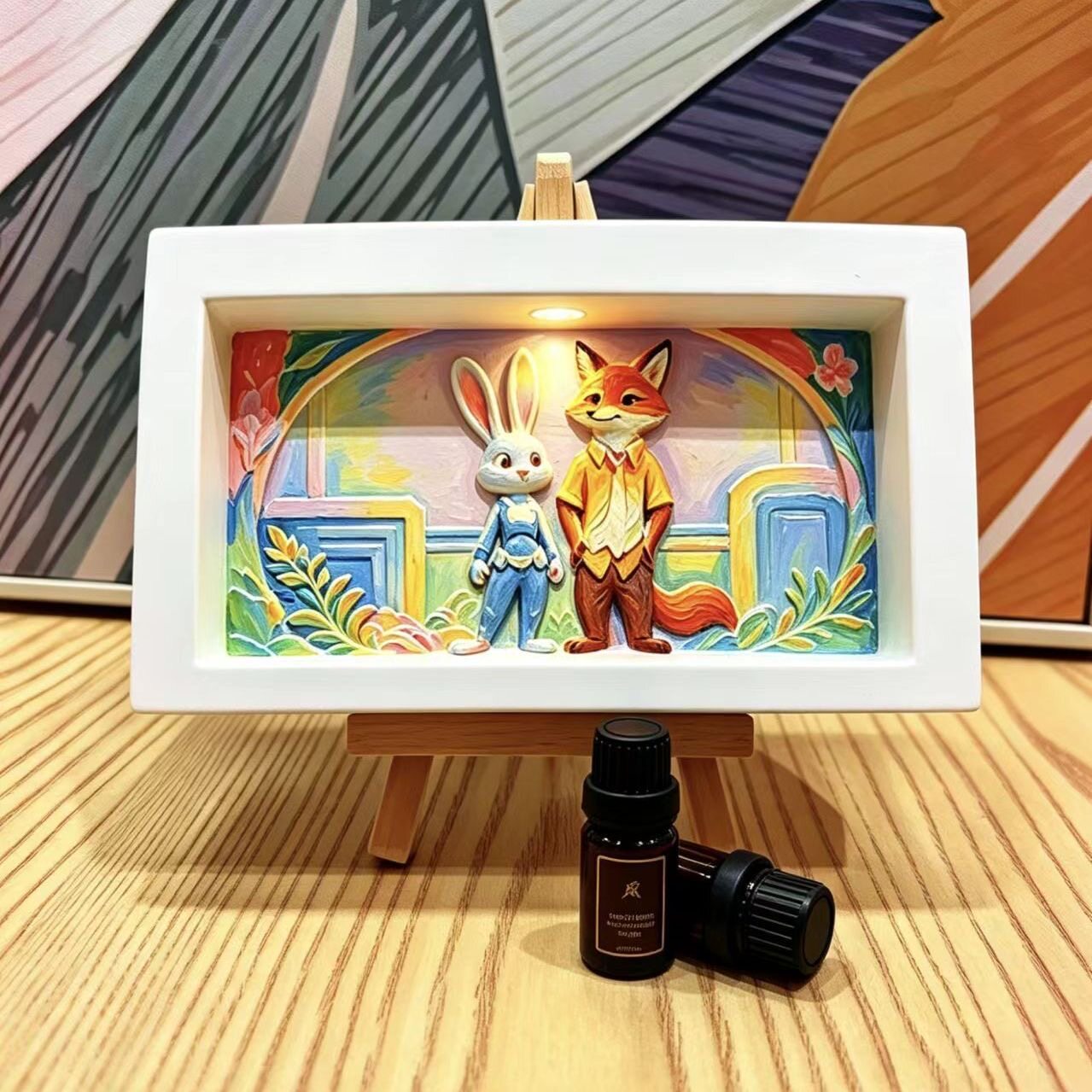 小夜灯石膏娃娃立体涂色手工涂鸦桌面寝室挂墙摆摊彩绘画摆件地摊