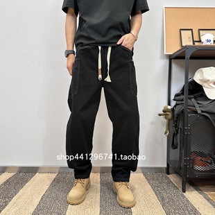 秋季纯色休闲裤子男款宽松哈伦裤2025新款高品质利索小直脚九分裤