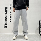 宽松弯刀裤 男微阔直筒裤 子痞帅垂感流行裤 2025秋冬新款 子休闲裤 男