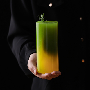 日式超薄水晶玻璃杯薄底科林杯创意鸡尾酒杯果汁杯直身水杯长饮杯