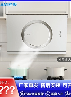 老板21A5H+32B8A白色油烟机燃气灶套装家用侧吸两件套21A5H+30B5X