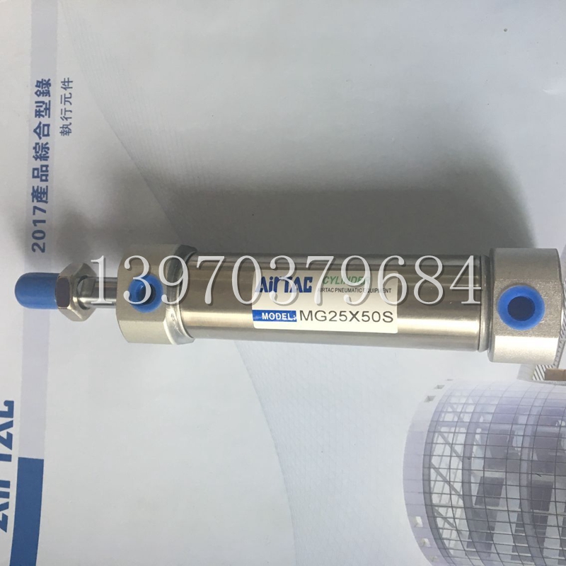 亚德客不锈钢迷你气缸MG40X10X15X20X25X30X40X50X60X75X80X100