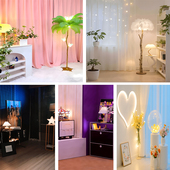 新款 3d立体网红主播背景直播背景墙室内口播情感高级感直播背景布