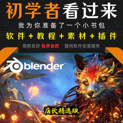 Blender新手入门教程包2024店长精选版人工翻译教程建模绑定动画