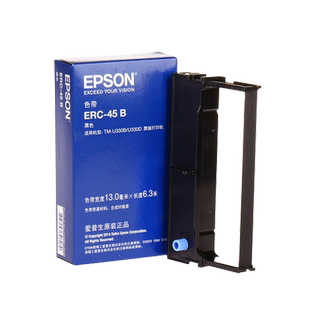 爱普生原装ERC-45B色带 TM-U330B TM-U330D TM-U300B TM-U300D票据打印机色带架 S015649 正品 黑色 黑红双色