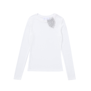 bite 春夏手工易拉罐锁子甲镂空拼接薄款 休闲长袖 tee