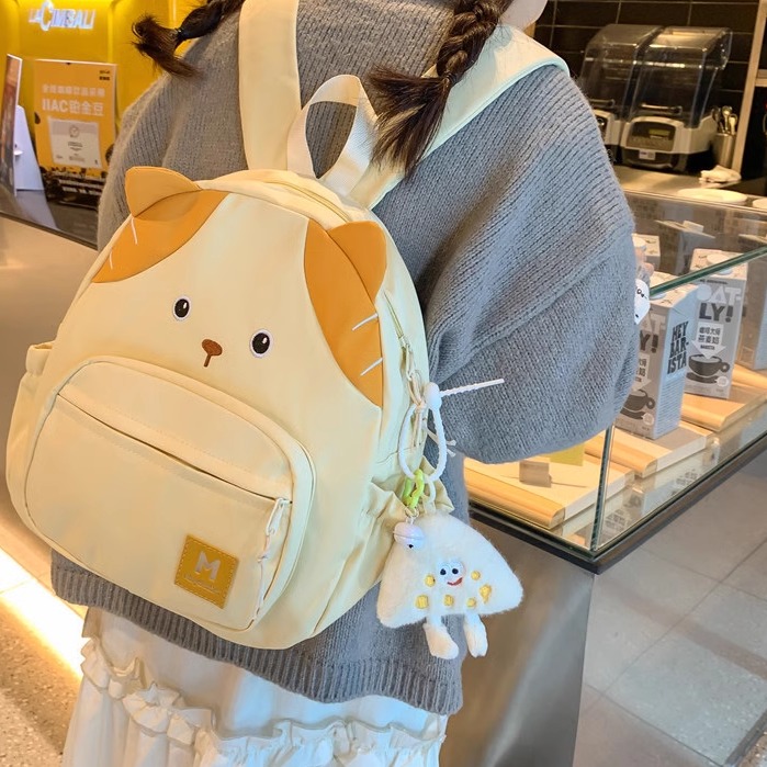 日系可爱双肩包2024新款女生书包