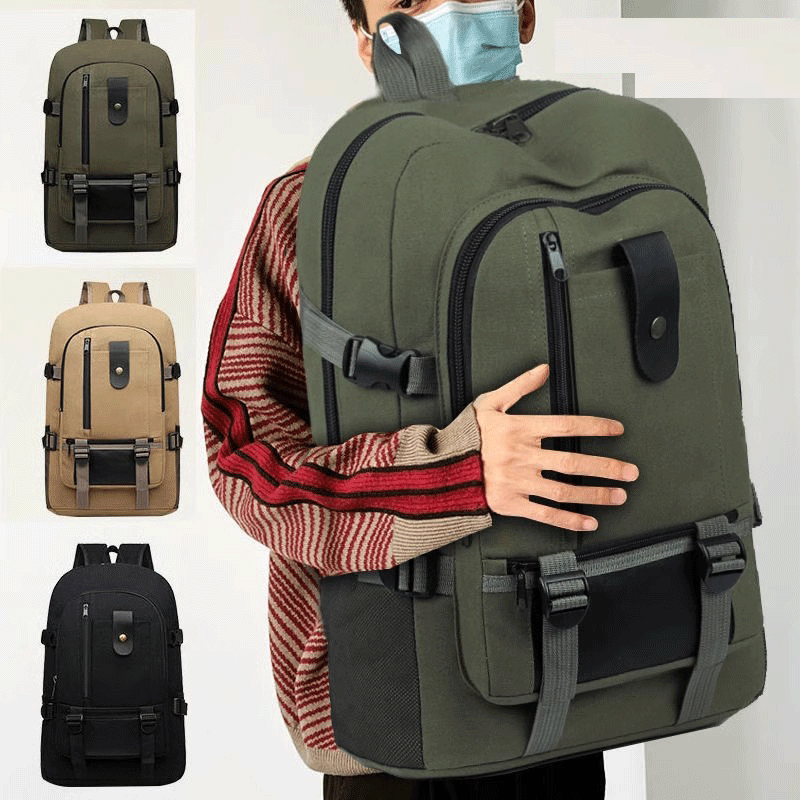 大容量双肩包耐磨帆布旅行休闲背包时尚潮男女中大学生书包行李包,箱包皮具/热销女包/男包,双肩背包,淘宝优惠券,粉丝福利购,淘宝优惠卷